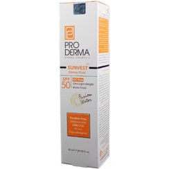 تصویر ضد آفتاب فلوئیدی پرودرما SPF50 مناسب پوست چرب حجم ۵۰ میل 