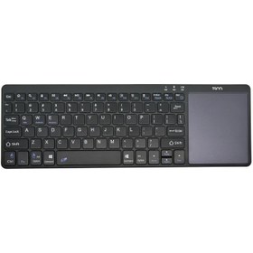 تصویر کیبورد بی سیم بلوتوث تسکو مدل TKM 7320 b با تاچ پد keyboard tsco TKM 7320 B with touchpad panel