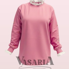 تصویر بلوز آستین بلند خامه دوزی 