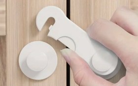 تصویر قفل کودک درب کابینت و یخچال بسته ۲ عددی 