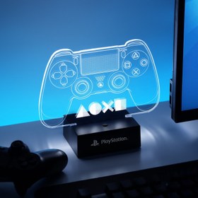 تصویر لامپ رومیزی پالادون طرح دسته بازی دوال شاک Paladone Playstation 4 Controller Light 