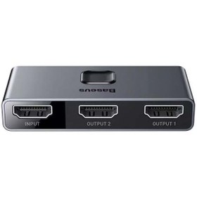 تصویر سوییچ دو پورت اچ دی ام آی بیسوس Baseus CAHUB-BC0G Matrix HDMI Splitter 