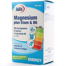 تصویر منیزیم پلاس آیزن و ب6 یورو ویتال ا Magnesium Plus Eisen And B6 Eurho Vital Magnesium Plus Eisen And B6 Eurho Vital
