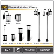 تصویر چراغ چمنی مدرن کلاسیک دیامو.ند کد1636-9وات60سانت شعاع 