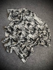 تصویر تیشرت مردانه ماکان فول‌چاپ سایز L تا 3XL رنگ سبز، مشکی و سفید 