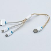 تصویر کابل شارژ و رابط تبلت کانفلون سه سر USB به Micro USB /Lightning /30Pin 