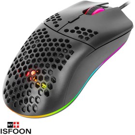 تصویر ماوس گیمینگ گرین مدل GM606-RGB Green GM606-RGB Gaming Mouse