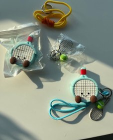 تصویر ایرپاد راکت تنیس همراه با اویز توپ ، و راکت Ball Tennis Airpad