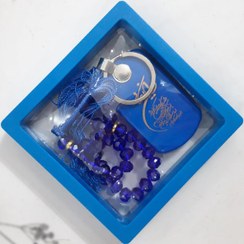 تصویر پک هدیه مذهبی صلوات‌شمار، تسبیح و جاکلیدی 