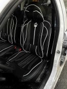 تصویر روکش صندلی طرح پرنس تمام چرم مناسب پژو 206، 207 و رانا پلاس (P06-PRC) 