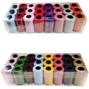 تصویر قرقره نخ سردوز رنگی نخ استرچ (16 رنگ 48 عددی) 