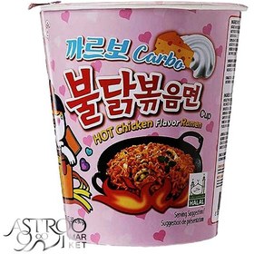 تصویر نودل کره ای کاربونارا لیوانی 70 گرم | بسته 5 عددی | Korea samyang carbonara 