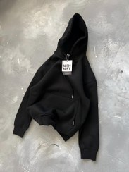 تصویر هودی بیسیک مشکی برند مچینست 