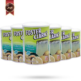 تصویر 6 عدد پودر شربت فوستر کلارکس foster clarks مدل لیمو lemon وزن 900 گرم 