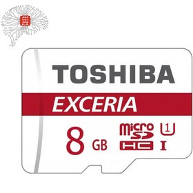 تصویر کارت حافظه microSDHC توشیبا مدل M302-EA کلاس 10 استاندارد UHS-I U1 سرعت 90MBps ظرفیت 8 گیگابایت Toshiba microSDHC memory card model M302-EA class 10 standard UHS-I U1 speed 90MBps capacity 8 GB