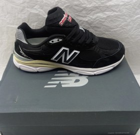 تصویر نیوبالانس ۹۹۰ وارداتی ویتنامی سفارش آمریکا رنگ مشکی قرمز سایز ۴۰ تا ۴۵ - 4 NEWBALANCE 990