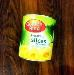 تصویر کنسرو آناناس اصل گلدن رینگ – ۳ کیلوگرمی | Golden Ring Pineapple Slices 3kg Golden Ring Pineapple Slices 3 kg