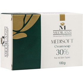 تصویر صابون کرم دار مدیلن مناسب برای انواع پوست 100 گرم Medilann Medisoft Cream Soap for All Skin Types 100 g