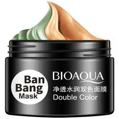 تصویر ماسک صورت دوقلو Ban Bang بیوآکوا ا BIOAQUA Double Color Ban Bang Mud Mask BIOAQUA Double Color Ban Bang Mud Mask