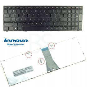 تصویر کیبورد لپ تاپ لنوو Lenovo Ideapad Flex2-15 Laptop Keyboard مشکی-بافریم 