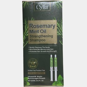 تصویر شامپو Cylia ضد ریزش و مغذی قوی موهای ضعیف Cylia Rosemary mint oil shampoo