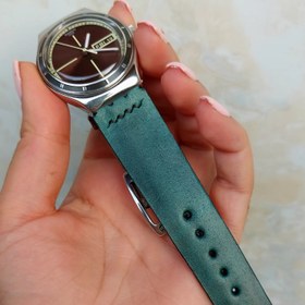 تصویر بند ساعت چرم طبیعی سواچ Swatch watch