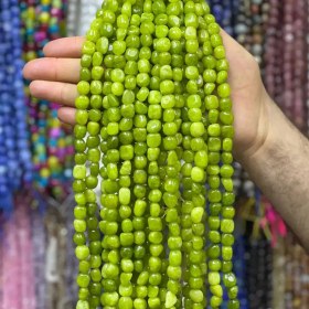 تصویر ریسه سنگ نامنظم جید سایز 8در10 کد12299 Irregular jade stone strand size 8x10 code12299