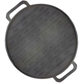 تصویر تابه گریل چدن دو طرفه مدل گرد Pure Cast Iron Double-Sided Round Grill Pan | Uncoated