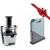 تصویر آب میوه و سبزی گیری فیلتر فولاد ضد زنگ فشار ای حداکثر با هدیه تخته برش کاراجا Karaca 