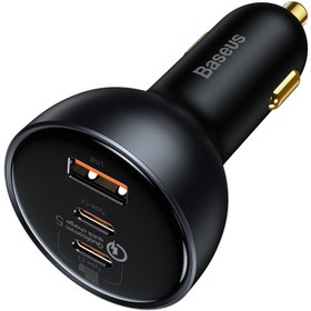 تصویر شارژر فندکی بیسوس TZCCZM-0G Baseus TZCCZM-0G 3 Port 160W Car Charger