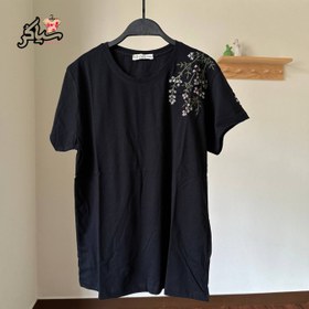 تصویر تیشرت سرشانه گلدوزی دخترانه 