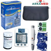 تصویر دستگاه تست قند خون ایزی گلوکو EASY GLUCO با ۵۰ نوار تست 
