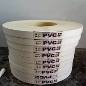 تصویر نوار لبه پی وی سی PVC یک میل پشت چسب دار سفید رول 10متری 