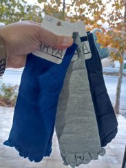 تصویر مجموعه دو جفتی جوراب نیم ساق انگشتی 