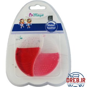 تصویر دندان گیر مایع دار مایا با طرح های مختلف _ water teether maya 