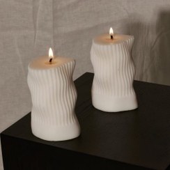 تصویر شمع استوانه‌ای موجدار 