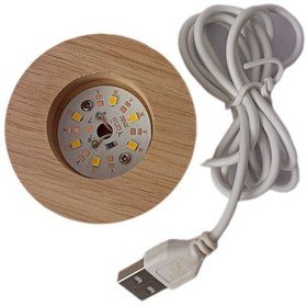 تصویر چراغ خواب گوی کریستال ۸ سانت طرح ماه کامل 