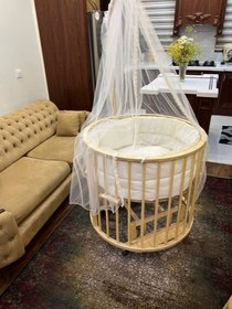 تصویر گهواره دایره تخت و پارک چوبی دایره