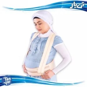 تصویر شکم بند دوران بارداری با بند شانه‌ای شناسه محصول: 4114 برند تن یار Pregnancy belly band with shoulder strap