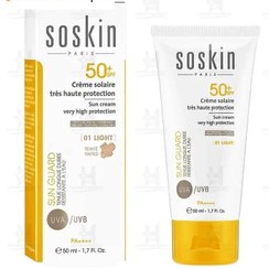 تصویر ضد آفتاب رنگی ساسکین | Soskin Sunscreen 01 Light 