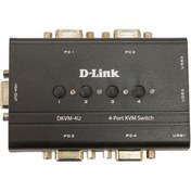 تصویر سوئیچ کی وی ام 4 پورت دی لینک DKVM-4U USB ا D-Link DKVM-4U Black 4 Port USB KVM Switch D-Link DKVM-4U Black 4 Port USB KVM Switch
