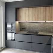 تصویر کابینت آشپزخانه سوپرمات مدل SF121 از جنس پاک چوب و AGT 