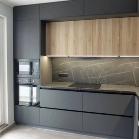 تصویر کابینت آشپزخانه سوپرمات مدل SF121 از جنس پاک چوب و AGT 