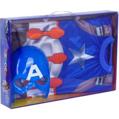 تصویر ست لباس کاپیتان آمریکا بچگانه مناسب سن ۴ تا ۸ سال 