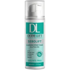 تصویر فوم شستشوی صورت پوست های چرب و جوشدار سبولیفت 150 میلی لیتر درمالیفت Dermalift Sebolift Cleansing Syndet Foam