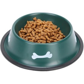 تصویر ظرف غذای فلزی سگ و گربه 