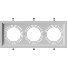 تصویر قاب توکار ۱x۳ مخصوص لامپ AR111 اکووات 