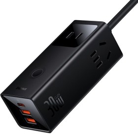 تصویر شارژر رومیزی 30 وات بیسوس مدل Power Combo Digital Powerstrip 
