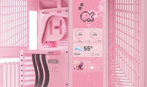 تصویر کیس کامپیوتر گیمینگ هایت مدل Y70 Touch Infinite Strawberry Milk 