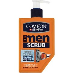 تصویر ژل اصلاح لایه بردار کامان مدل Scrub COME ON SCRUB SHAVE GEL FOR MEN 260ML